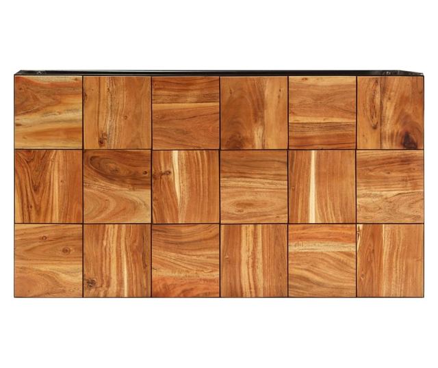 Stolić za kavu, 110 x 60 x 40 cm, masivno drvo akacije i čelik