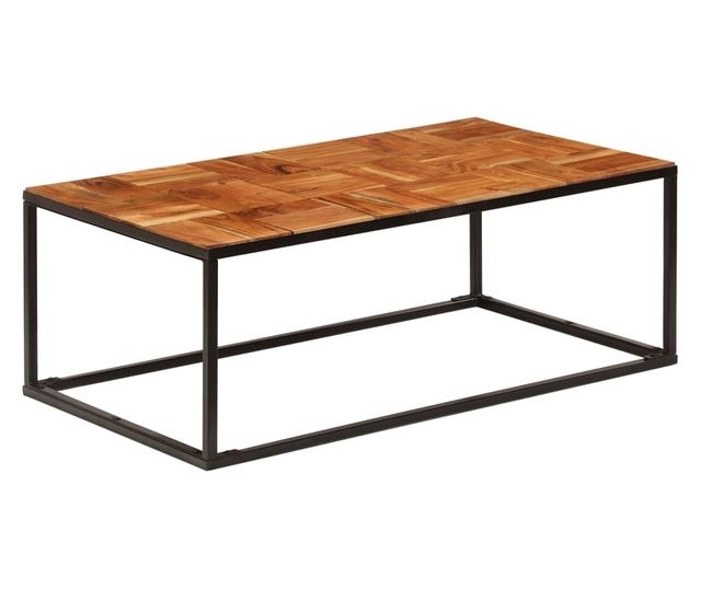 Stolić za kavu, 110 x 60 x 40 cm, masivno drvo akacije i čelik