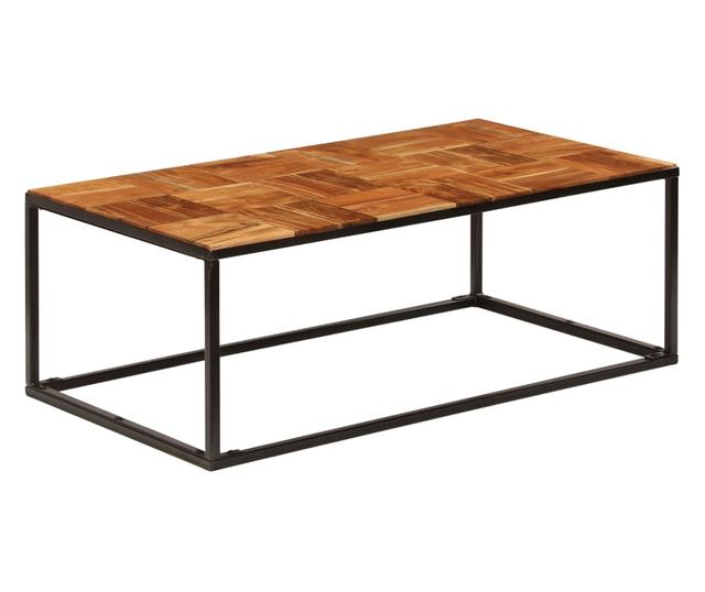 Stolić za kavu, 110 x 60 x 40 cm, masivno drvo akacije i čelik