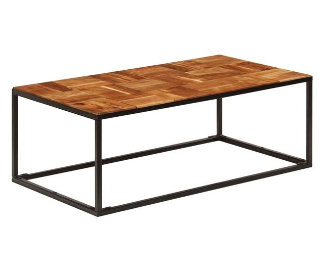 Stolić za kavu, 110 x 60 x 40 cm, masivno drvo akacije i čelik