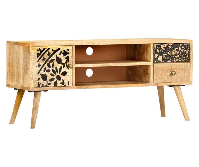 TV komoda, 100 x 30 x 45 cm, masivno drvo manga