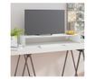 Staklo stalak za TV/monitor, bijelo, 90x30x13 cm