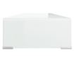 Staklo stalak za TV/monitor, bijelo, 90x30x13 cm