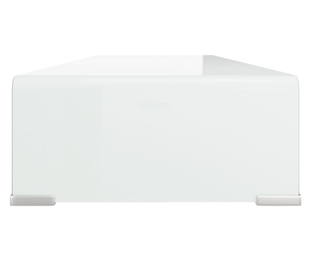 Staklo stalak za TV/monitor, bijelo, 90x30x13 cm