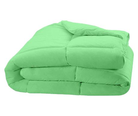 Pilota matlasata cu umplutura microfibra si invelis din bumbac ranforce pentru vara, 200 g/mp, verde deschis, 140x210 cm