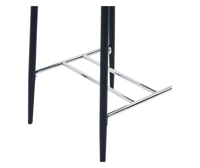 Set barskog namještaja, 3 dijela, crna, umjetna koža