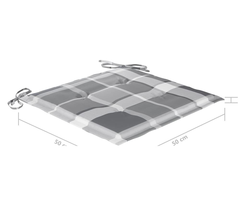 Градински столове с възглавници, 2 бр., Масивно дърво тиково дърво - 11