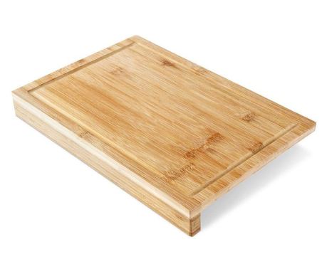 Дъска за рязане с кант Excellent Houseware, бамбук, 35x24x1.2 см, кафява