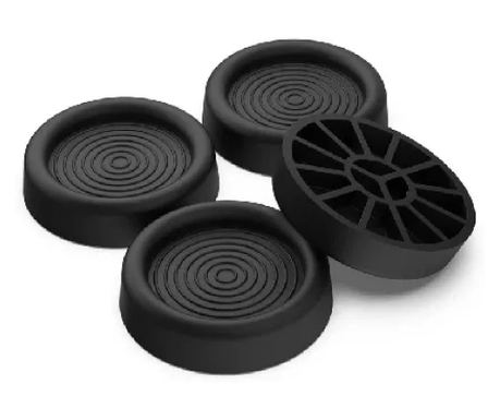 Set 4 dispozitive anti-vibratii ptr masina de spalat sau uscator de rufe, Meliconi, Negru