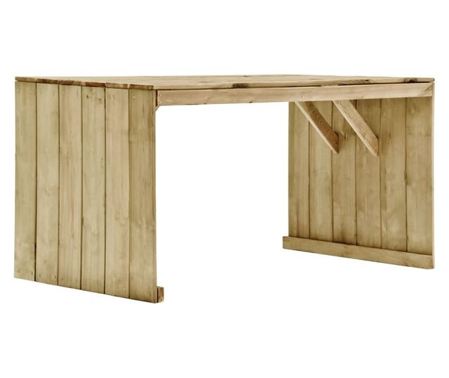 Vanjski set namještaja, 5 dijelova, tretirano borovo drvo