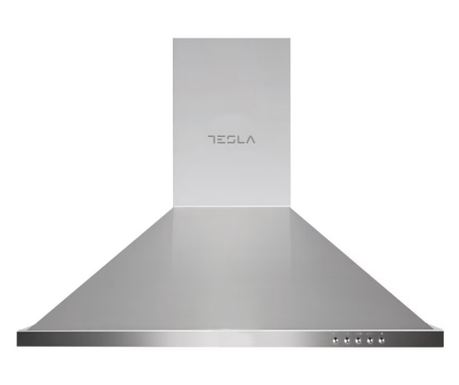 Απορροφητήρας Tesla DC600SX, Τύπου Καμινάδα, 125 W, 400 m3/h, 2 Φίλτρα Αλουμινίου, 62 dB, 3 Ταχύτητες, Ανοξείδωτος