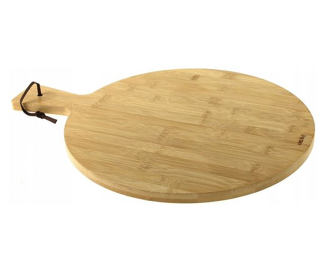 Placa pizza Kinghoff KH 1674, 35 cm, Maner confortabil, Bambus