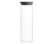 Brabantia egymásra rakható üvegedény 646873, 1,9 l, Szorosan záródó, Mosogatógépben mosható, Sötétszürke thumbnail 1