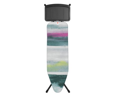 Masă de călcat Brabantia B 1003354, 124x38 cm, 7 poziții de reglare, Suport generator de abur, Multicolor