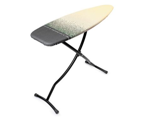 Brabantia D 1008898 - Masă de călcat, 135x45 cm, 7 poziții reglabile, zonă de călcat rezistentă la căldură, galben/verde.
