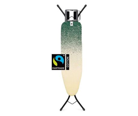 Masă de călcat Brabantia A 1008891, 110x30 cm, 7 poziții reglabile, Suport fier de călcat, Galben/Verde