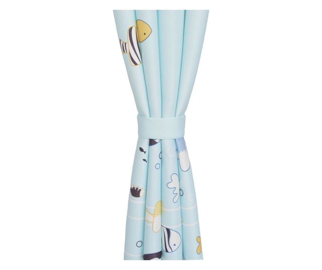 Zavjese za dječju sobu, 2 kom, 140 x 240 cm, plave