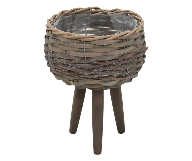 Set od 3 pletenih žardinjera s PE oblogom