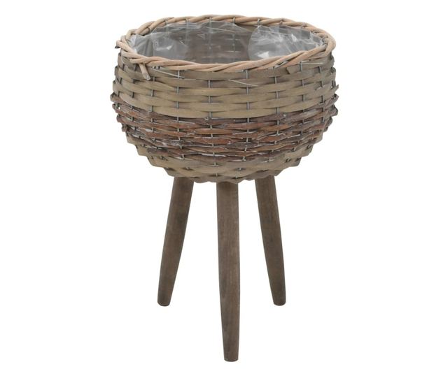 Set od 3 pletenih žardinjera s PE oblogom