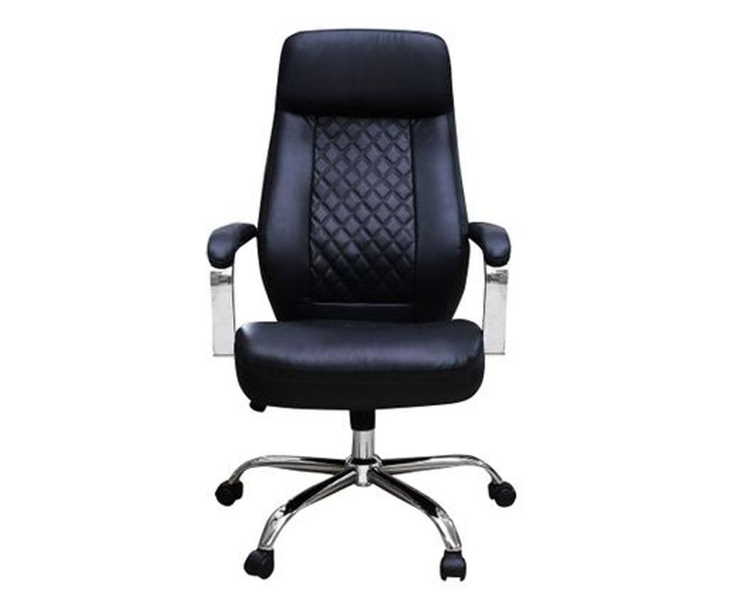 Direktorska uredska stolica MENGALOS, eko koža, crna - 2