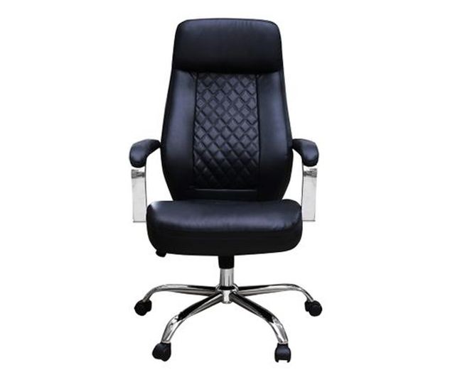 Direktorska uredska stolica MENGALOS, eko koža, crna
