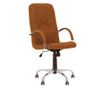 Stolica za upravu MAVIS STEEL CHROME, ekološka koža, svijetlosmeđa