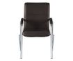 Stolica za posjetitelje MULLER Soft, crna umjetna koža