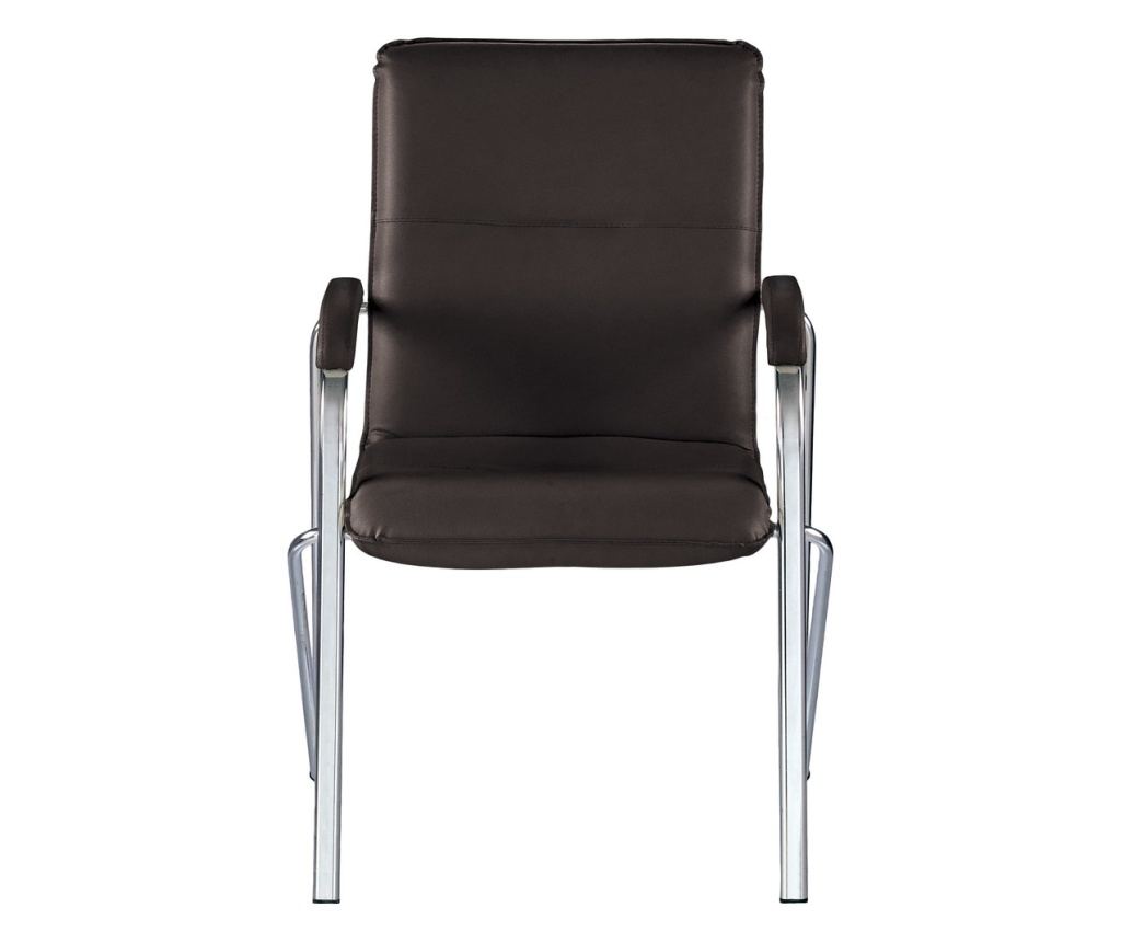 Krzesło gościnne MULLER Soft, Czarny skóra ekologiczna - 2