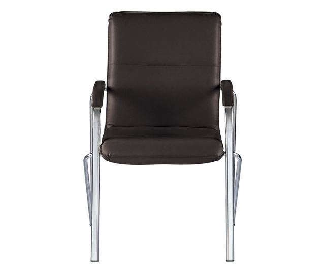 Stolica za posjetitelje MULLER Soft, crna umjetna koža