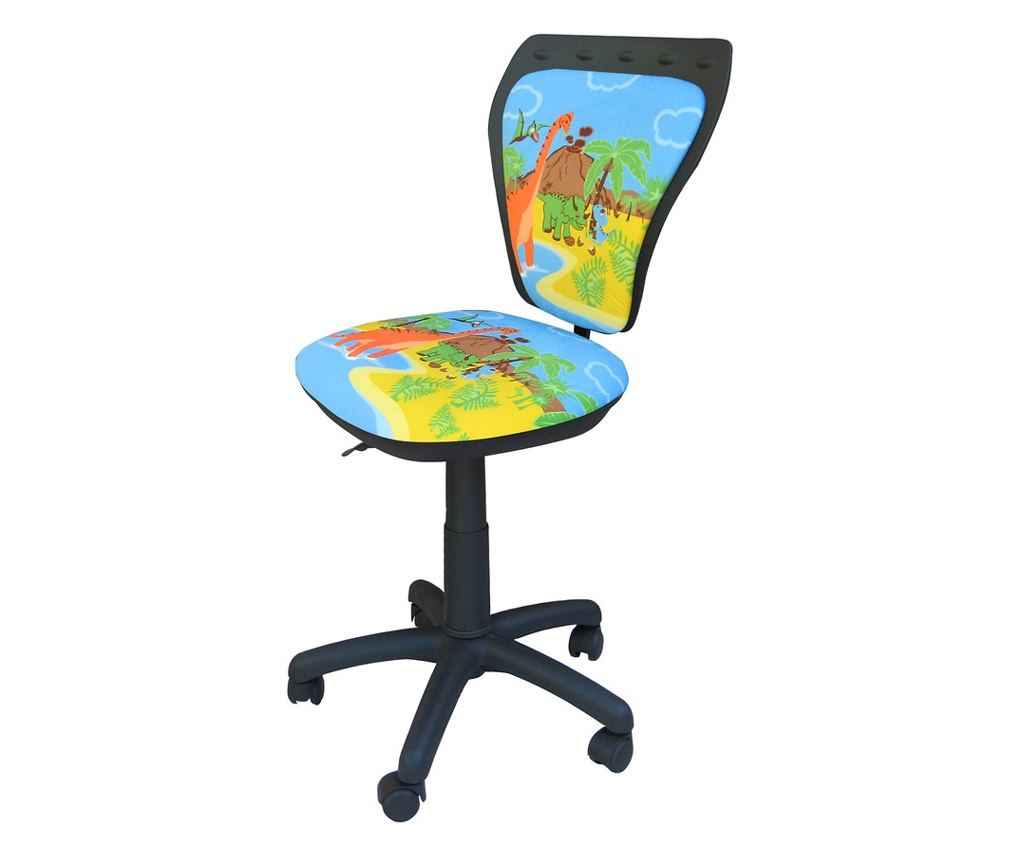 Dječja stolica KIDS GTS DINO, fantasy tkanina s uzorkom - 2