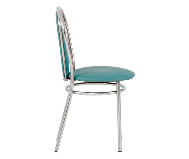 Stolica za kuhinju Kimi Chrome, zelena borova eko koža