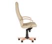 Direktorska stolica KINS WOOD, Bež umjetna koža