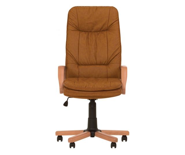 Stolac za direktora HELLO EXTRA, svijetlosmeđi ekološka koža