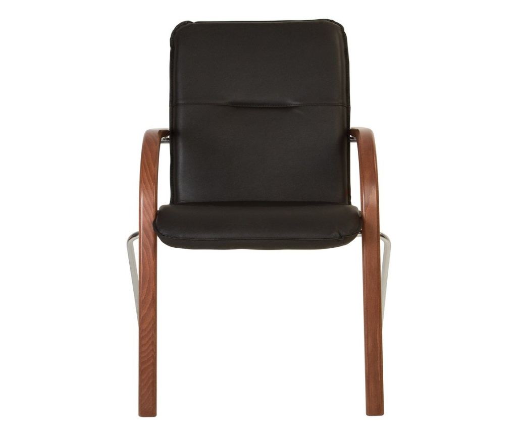 Stolica za posjetitelje FANCY, crna umjetna koža - 2