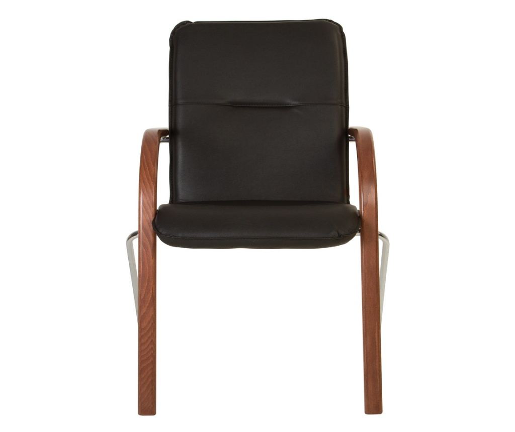 Stolica za posjetitelje FANCY, crna umjetna koža - 4