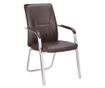 Posjetiteljska stolica SPRING CF, Smeđa, umjetna koža