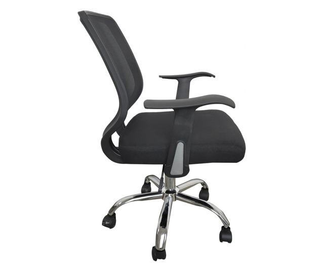 Ergonomska uredska stolica DIEGO, Mreža/Tkanina, Crna