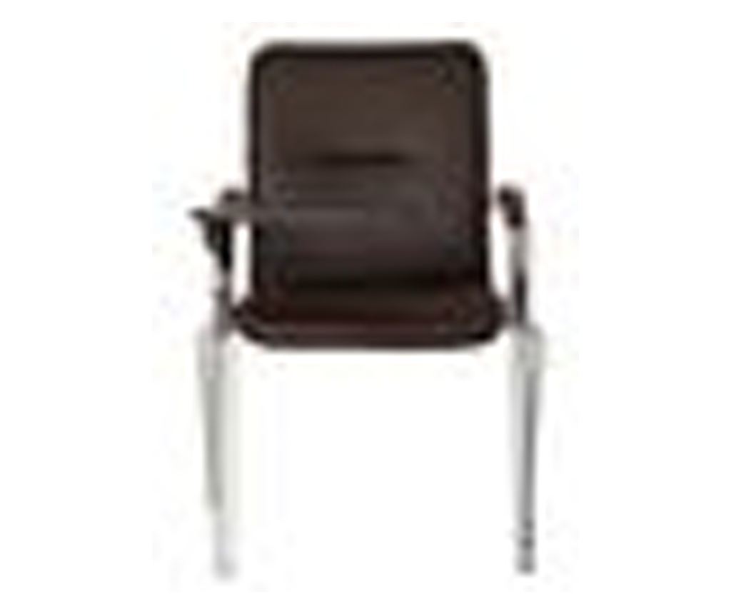 Stolica za posjetitelje MULLER Wood s preklopnim stolićem, Wenge umjetna koža - 2