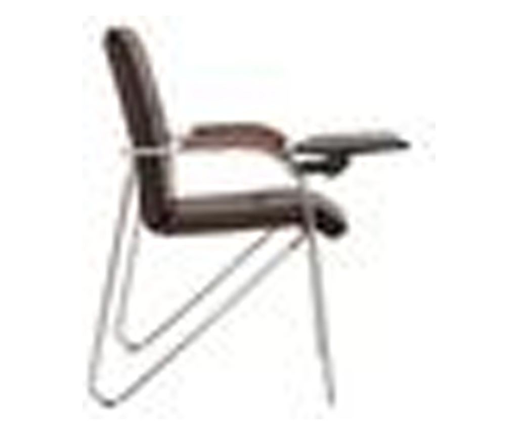 Stolica za posjetitelje MULLER Wood s preklopnim stolićem, Wenge umjetna koža - 3