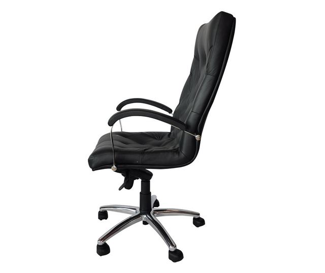 Stolac za upravu HAVANA, Crna prirodna koža