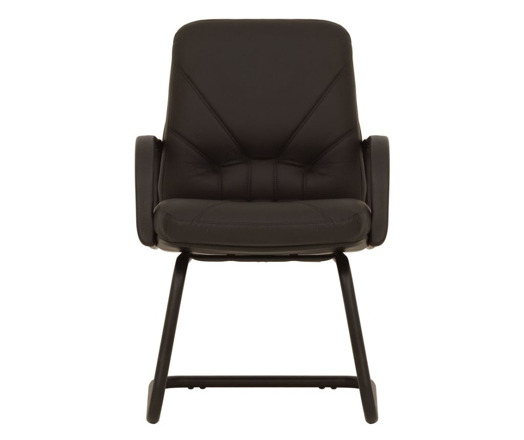 Konferencijska stolica MAVIS CF LB, crna umjetna koža - 2