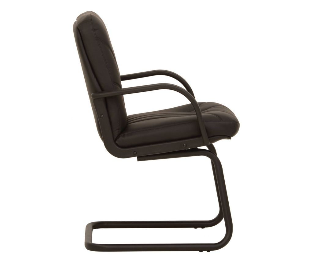 Konferencijska stolica MAVIS CF LB, crna umjetna koža - 3