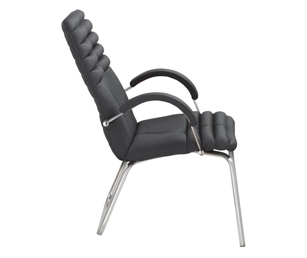 Konferencijska stolica GALATA CFA, crna umjetna koža - 3