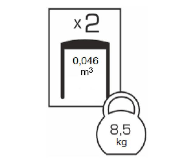 Set od 2 sklopiva taburea Clever L, Drvo, Bukva