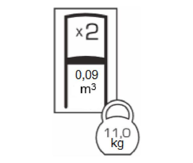 Set od 2 drvene stolice, Orah/Misty beige