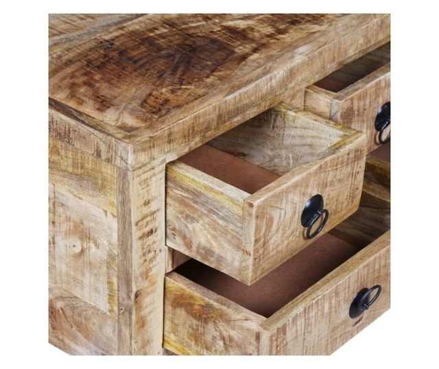 Stół kawowy z nieobrobionego drewna mango, 70 x 70 x 40 cm