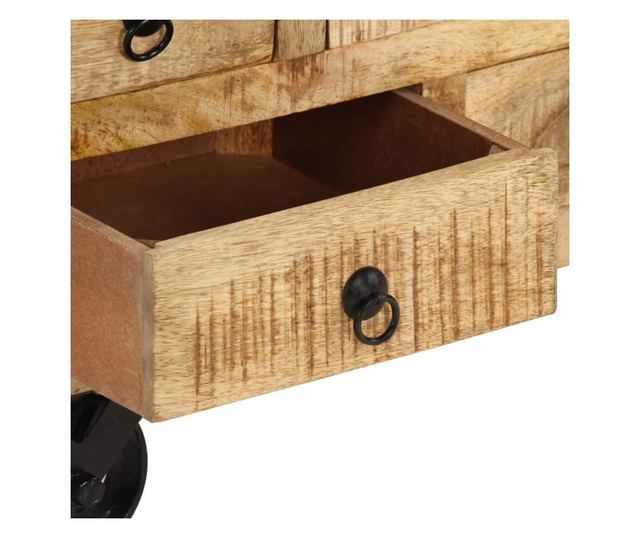 Stół kawowy z nieobrobionego drewna mango, 70 x 70 x 40 cm