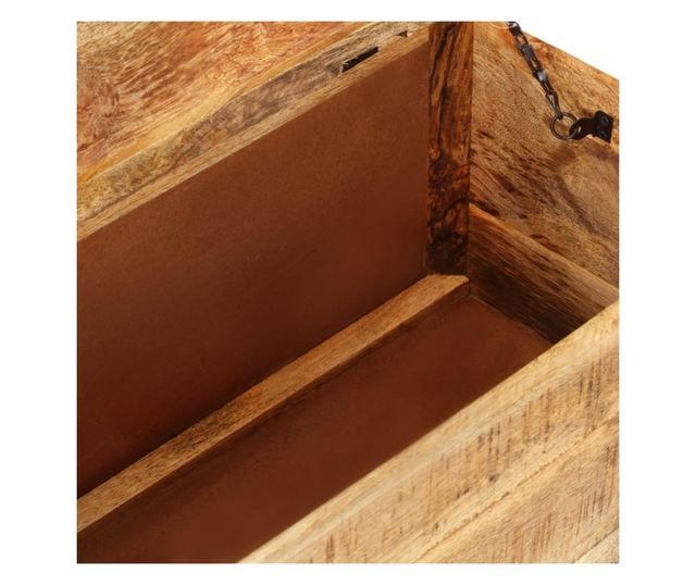 Stół kawowy z nieobrobionego drewna mango, 70 x 70 x 40 cm