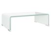 Stalak za TV/monitor, staklo, 40x25x11 cm, bijela