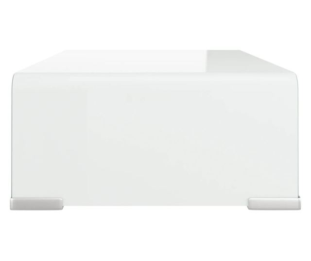 Stalak za TV/monitor, staklo, 40x25x11 cm, bijela